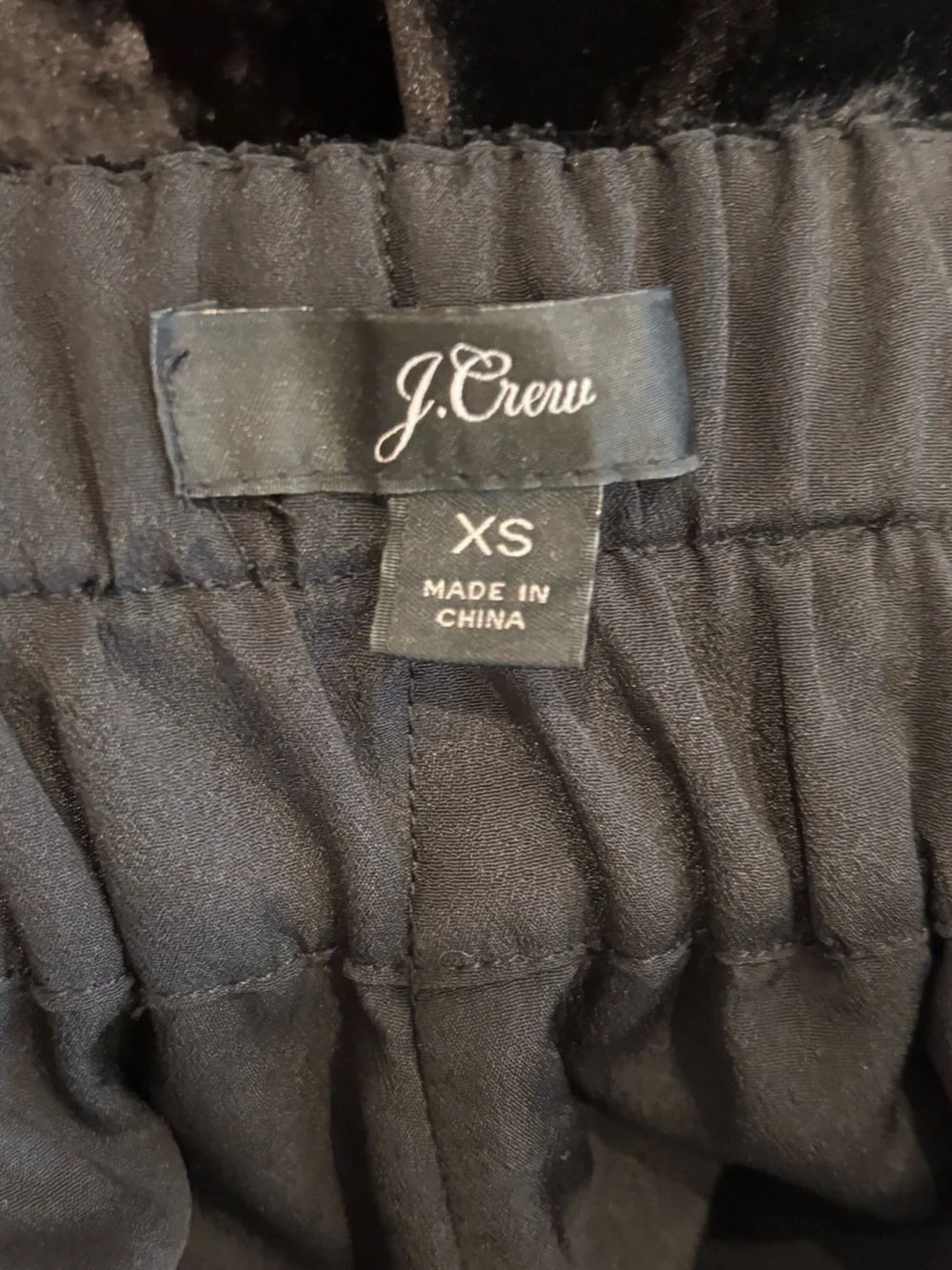 J.Crew black velour skirt size XS